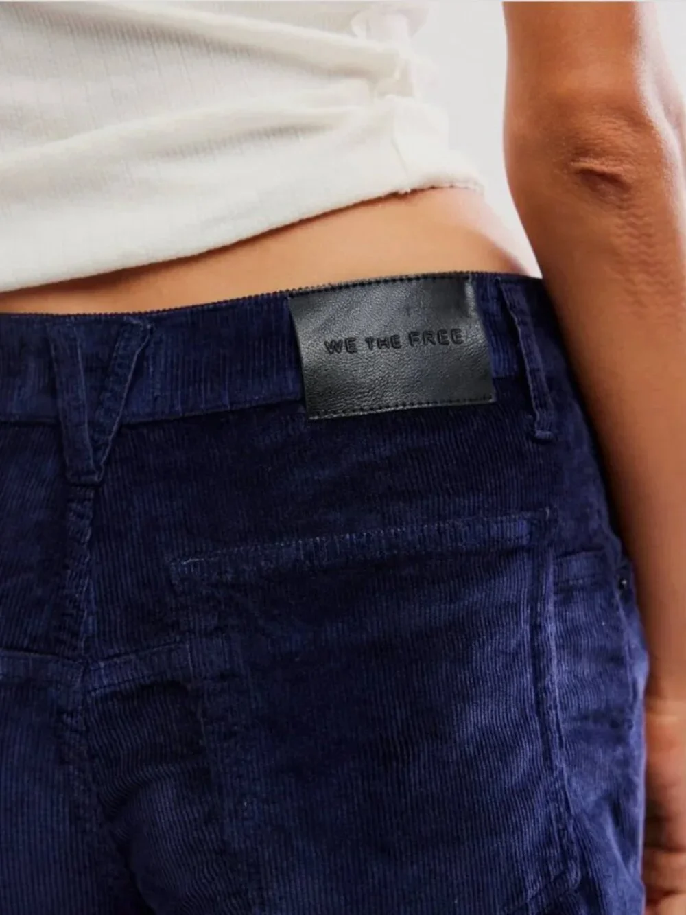 FREE PEOPLE NWT We The Free Deep Trance Dropped Corduroy Jeans / Deep Seas